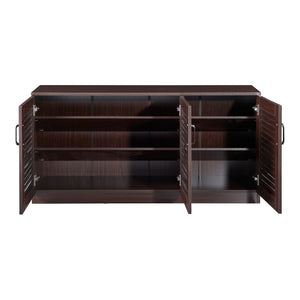 Skoskab Løten 125x36x62 cm Wenge [en.casa]