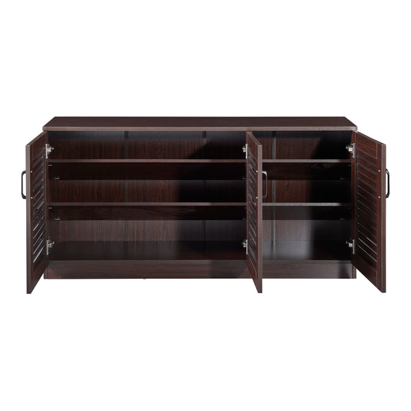 Skoskab Løten 125x36x62 cm Wenge [en.casa]