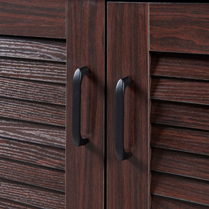 Skoskab Løten 125x36x62 cm Wenge [en.casa]