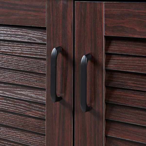Skoskab Løten 125x36x62 cm Wenge [en.casa]