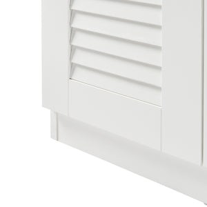 Skoskab Løten med bænk 120x36x97 cm hvid [en.casa]
