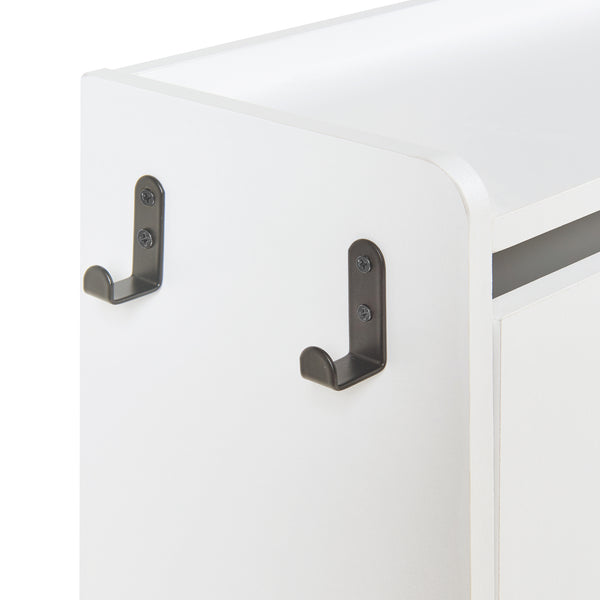 Skoskab Ylitornio 91,5x100x19 cm Hvid [en.casa]