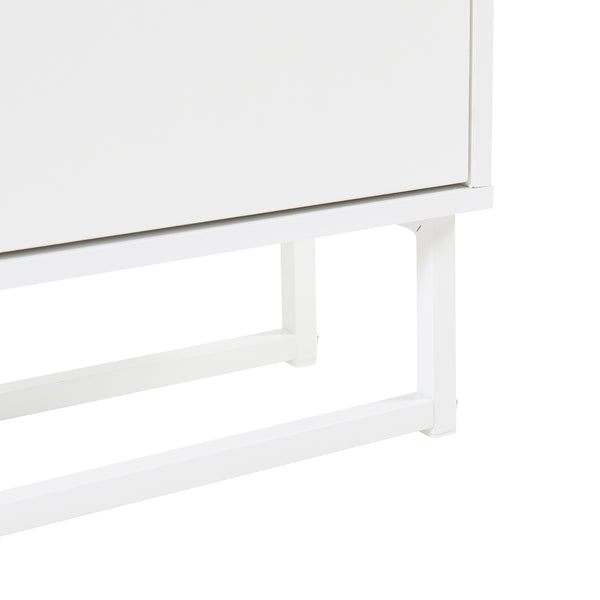 Skoskab Ylitornio 91,5x100x19 cm Hvid [en.casa]