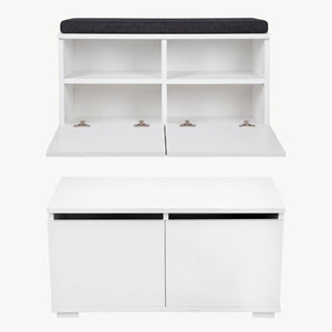 Skobænk Brande med 4 opbevaringsrum 42x80x35cm i forskellige farver. farver [en.casa]