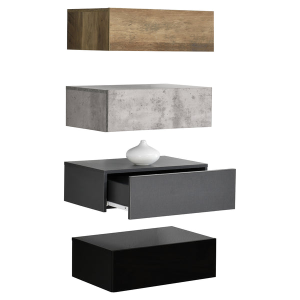 [en.casa]® Hylde/aflastningsbord Grethe - med skuffe - 46x30x15cm - i forskellige farver