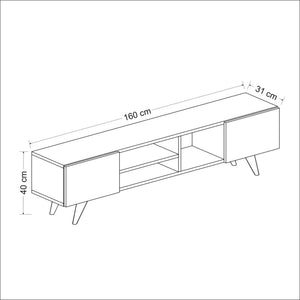 Assens TV-bord 40 x 160 x 31 cm i forskellige farver. farver [en.casa]
