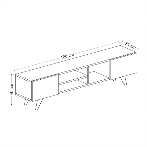 Assens TV-bord 40 x 160 x 31 cm i forskellige farver. farver [en.casa]