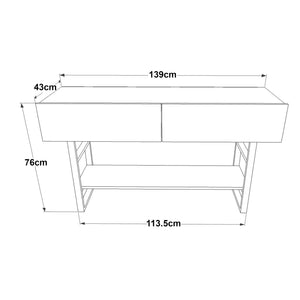 Konsolbord Lappeenranta 139x43x76cm i forskellige farver. farver [en.casa]