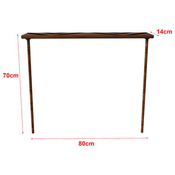 Holmsland konsolbord i træ 70x80x14 cm [en.casa].