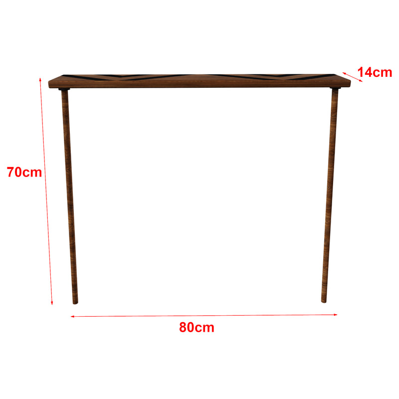 Målskitse Holmsland konsolbord i træ 70x80x14 cm [en.casa].