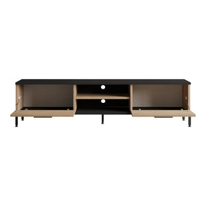Tv-bord Lempäälä med 2 opbevaringsrum 160 x 35 x 39 cm i forskellige farver [en.casa]