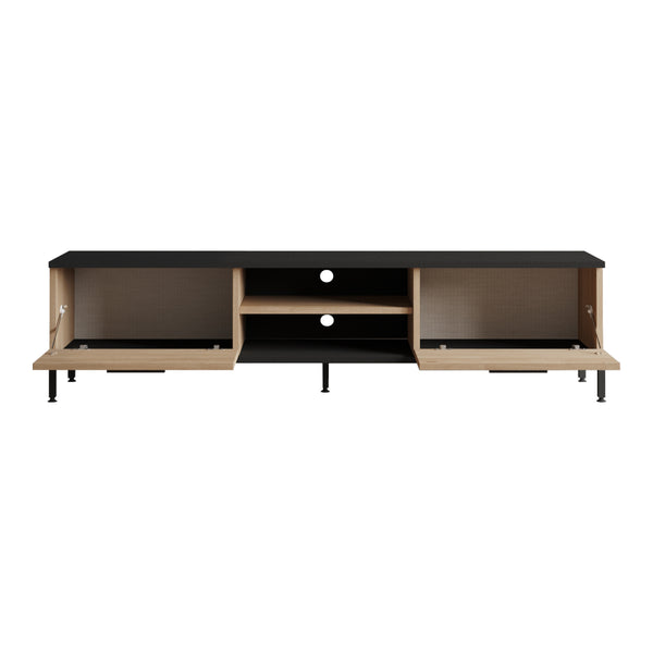 Tv-bord Lempäälä med 2 opbevaringsrum 160 x 35 x 39 cm i forskellige farver [en.casa]