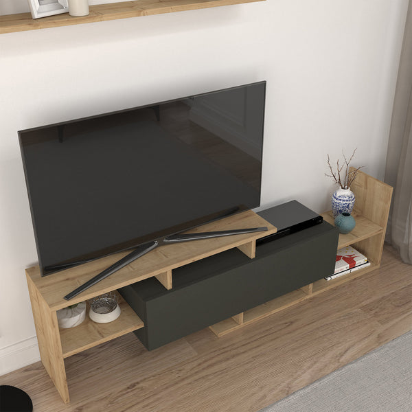 Liksefte TV-skab med væghylde 154x28x42 cm [en.casa]