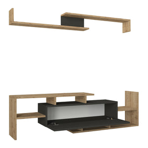 Liksefte TV-skab med væghylde 154x28x42 cm [en.casa]
