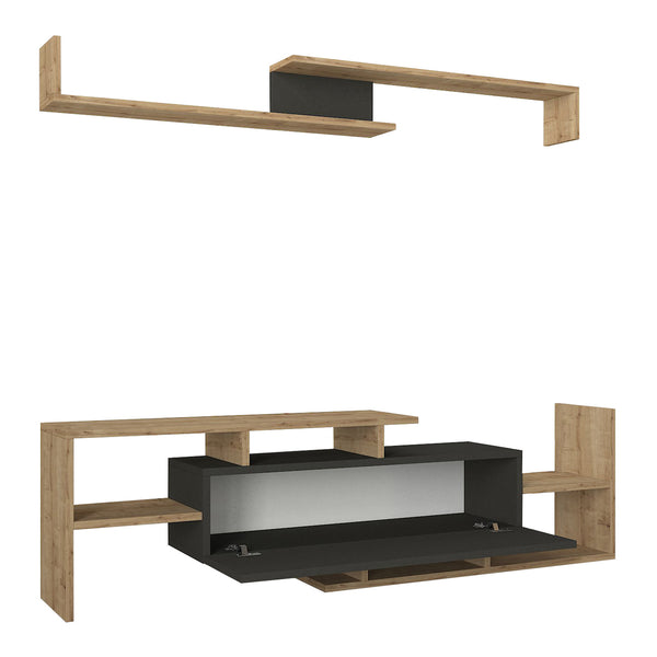 Liksefte TV-skab med væghylde 154x28x42 cm [en.casa]