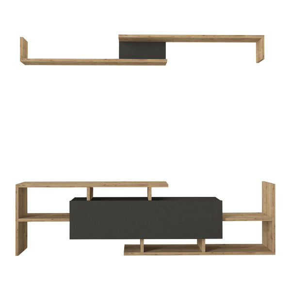 Liksefte TV-skab med væghylde 154x28x42 cm [en.casa]