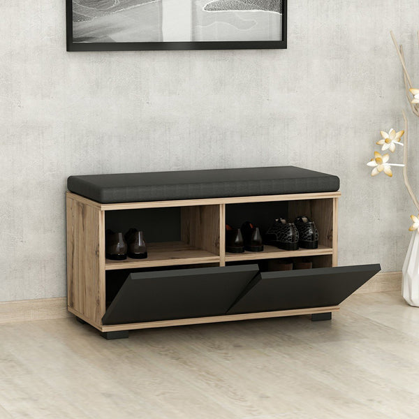 Skobænk Brande med 4 opbevaringsrum 42x80x35cm i forskellige farver. farver [en.casa]