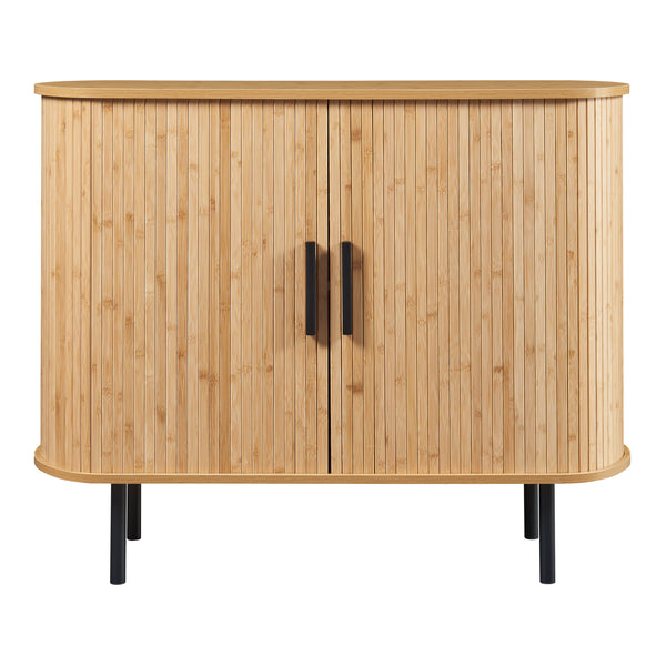 Aparador Tvedestrand bambú con puertas 100x40x80cm [en.casa]