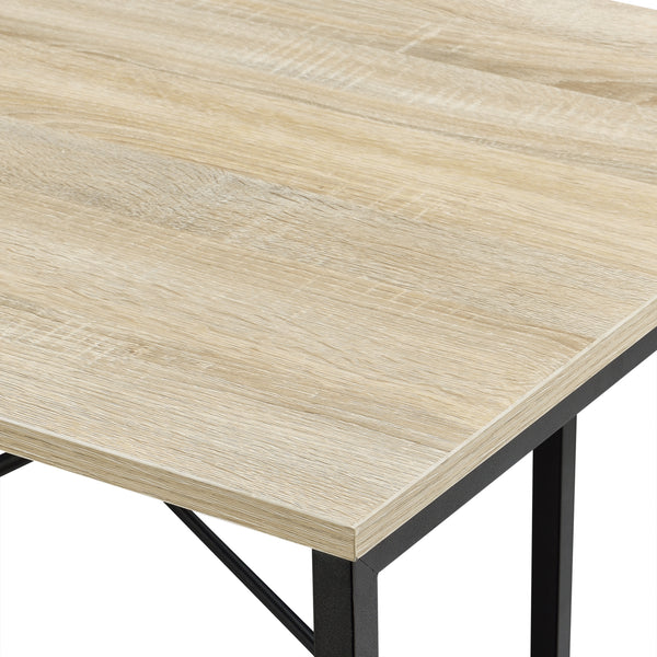 [en.casa]® Skrivebord Aarhus med hylder - 75x120x60cm - stål - melaminbelagt spånplade
