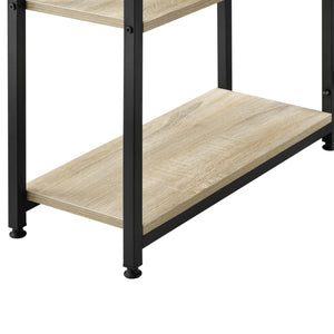 [en.casa]® Skrivebord Aarhus med hylder - 75x120x60cm - stål - melaminbelagt spånplade
