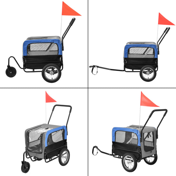 [pro.tec]® Hundetransport - cykelanhænger/vogn til transport af hunde - bærekapacitet: 20 kg - i forskellige farver