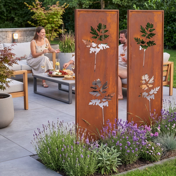 Havestik Irsina 2 stk. sæt 160x50 cm cortenstål rustfinish [casa.pro]