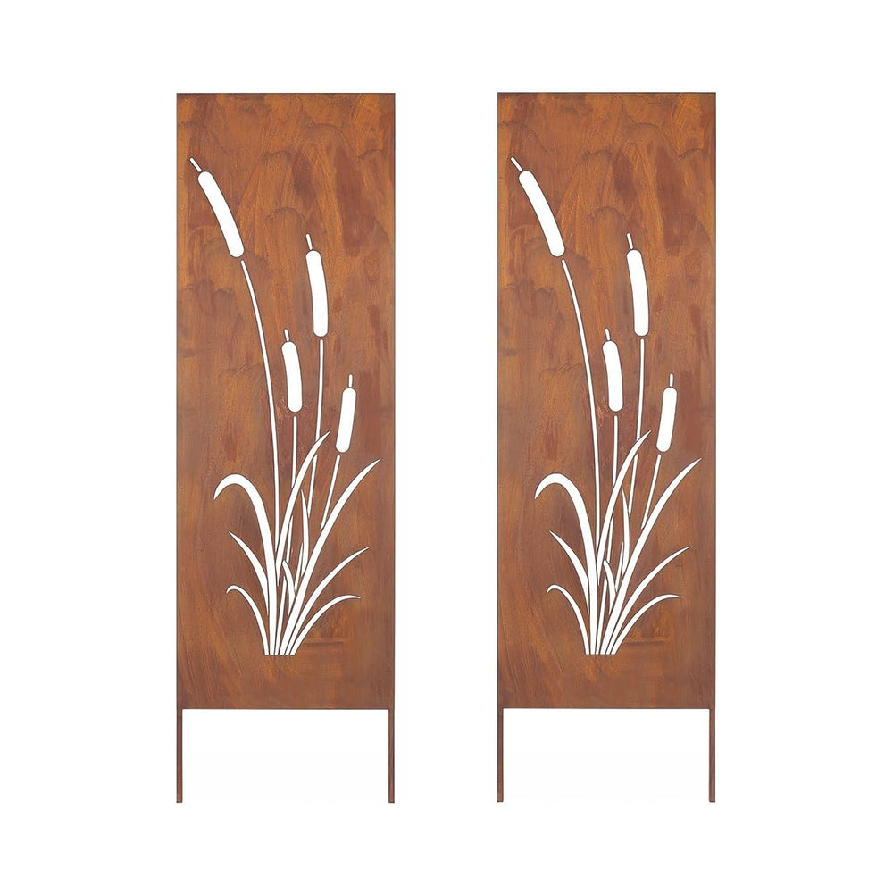 Havepinde Irsina 2 stk. sæt 160x50 cm cortenstål rustfinish [casa.pro]