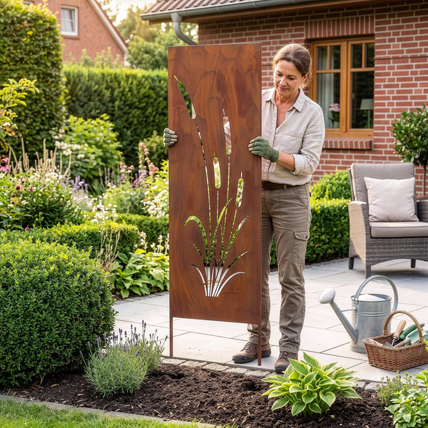Havepinde Irsina 2 stk. sæt 160x50 cm cortenstål rustfinish [casa.pro]