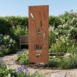Havepinde Irsina 2 stk. sæt 160x50 cm cortenstål rustfinish [casa.pro]