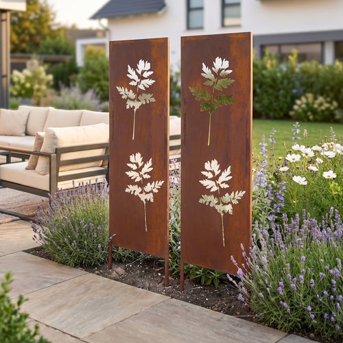 Havestik Irsina 2 stk. sæt 160x50 cm cortenstål rustfinish [casa.pro]