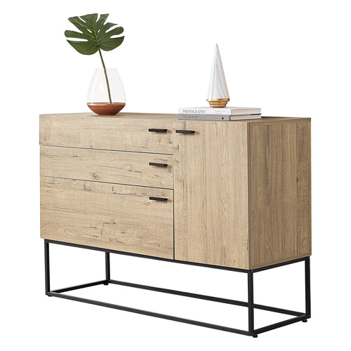 Skænk Hylte 115x40x79cm egetræslook en.casa