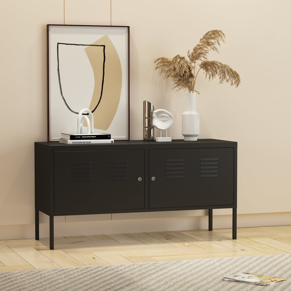 Sideboard Pyhtää 118x40x60cm stål [en.casa] - premiumXL