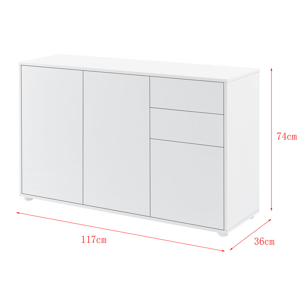 Sideboard Paarl 74x117x36 cm i forskellige farver en.casa - premiumXL