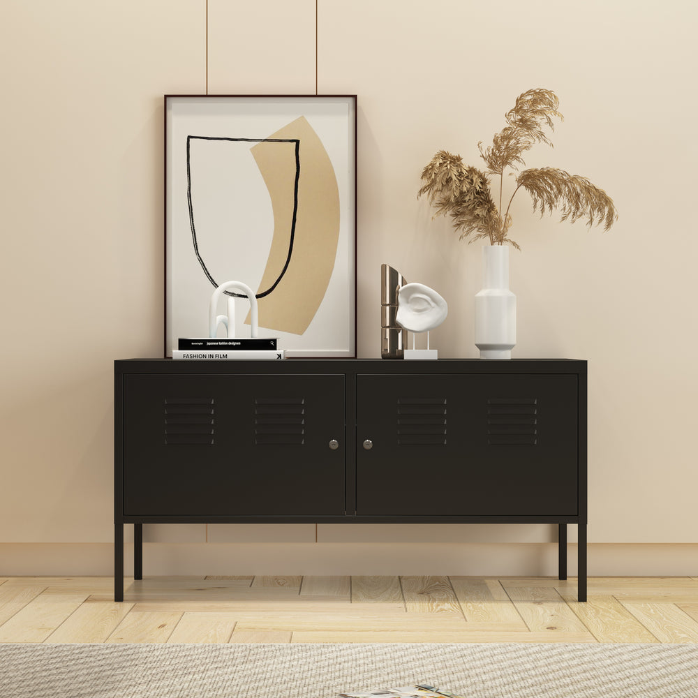 Sideboard Pyhtää 118x40x60cm stål [en.casa] - premiumXL