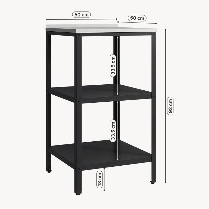 Målskitse Udendørs stående hylde Bolognano 92x50x50 cm [casa.pro]