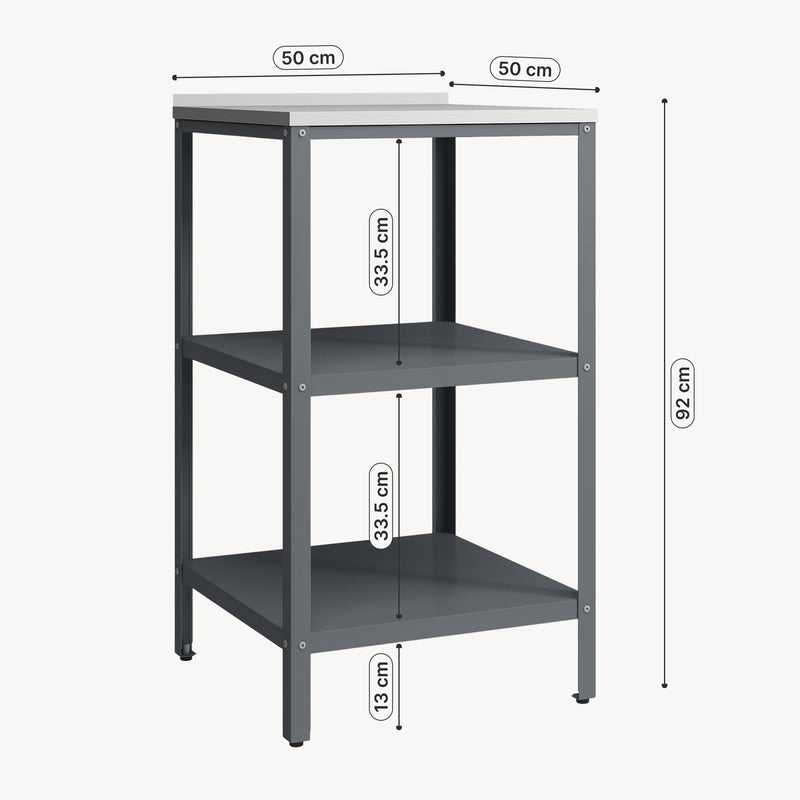 Målskitse Udendørs stående hylde Bolognano 92x50x50 cm [casa.pro]