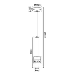 Lámpara colgante Lulled 1/3 pantallas de doble cilindro GU10 [lux.pro]