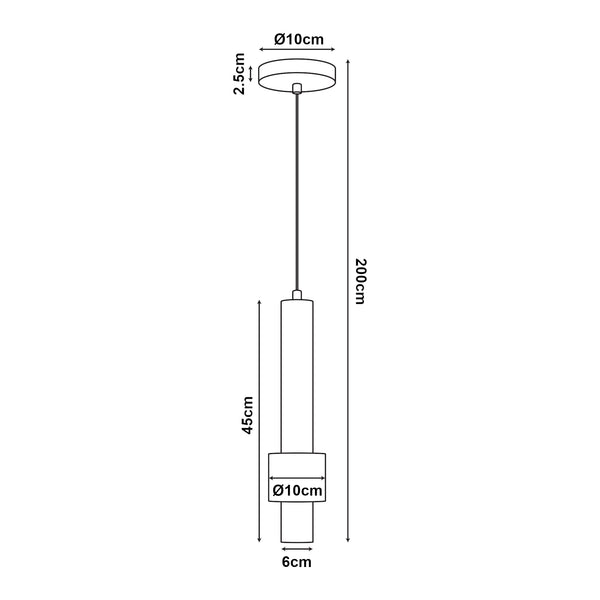 Lámpara colgante Lulled 1/3 pantallas de doble cilindro GU10 [lux.pro]