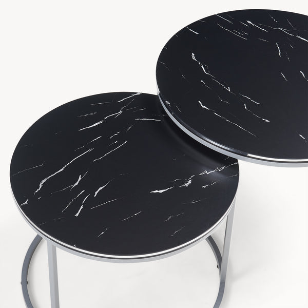 Sofabordssæt Skagen i et sæt af 2 i forskellige farver. [en.casa]