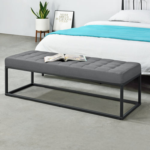 Polsterbænk Salta metal 120x40x38 cm i forskellige farver [pro.tec] - premiumXL