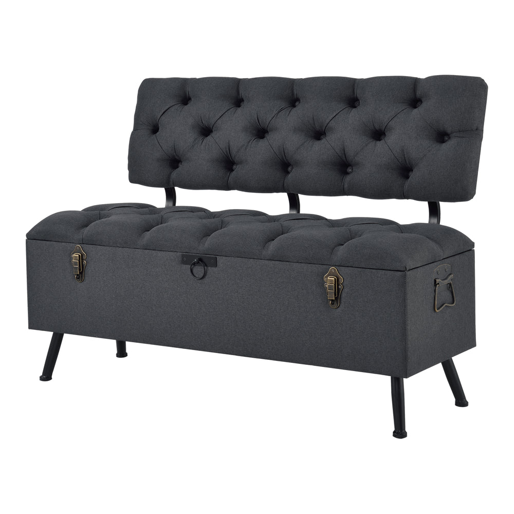 Kiste Malmöhus 110x48x75cm mørkegrå [en.casa].