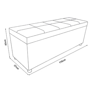 Bryst Bukit 118x37x43 cm imiteret læder [en.casa]