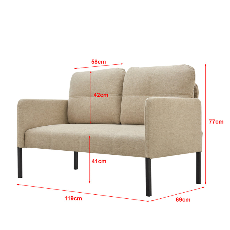 Målskitse Reichling 2-personers sofa i forskellige farver [en.casa].