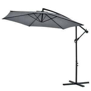 Ampelparasol Budva 270 cm polyester stål grå casa.pro - premiumXL