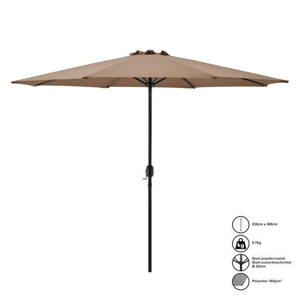 [casa.pro]® Parasol - 300x230cm - i forskellige farver