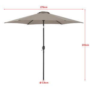Parasol Altino 270x235 cm stål [casa.pro] select model