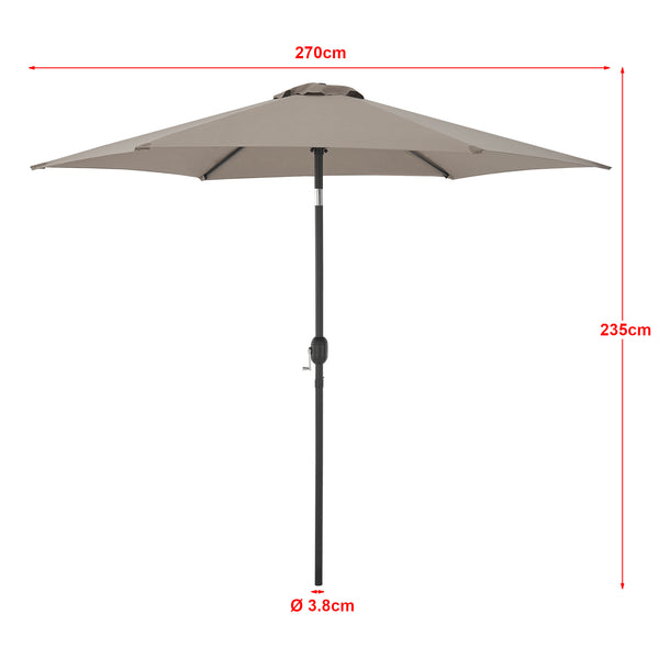 Parasol Altino 270x235 cm stål [casa.pro] select model