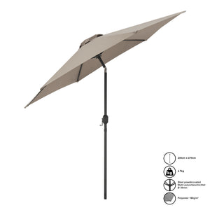 Parasol Altino 270x235 cm stål [casa.pro] select model