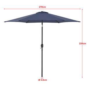 Parasol Altino 270x235 cm stål [casa.pro] select model