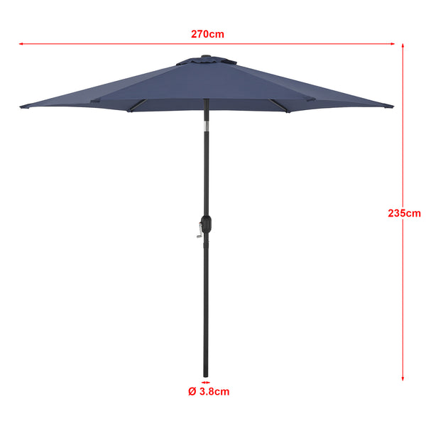 Parasol Altino 270x235 cm stål [casa.pro] select model
